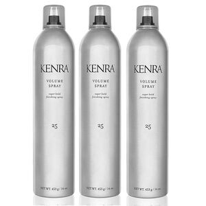 Kenra Volume Super Hold Finishing Spray # 25 16 oz Pack of 3 50% VOC